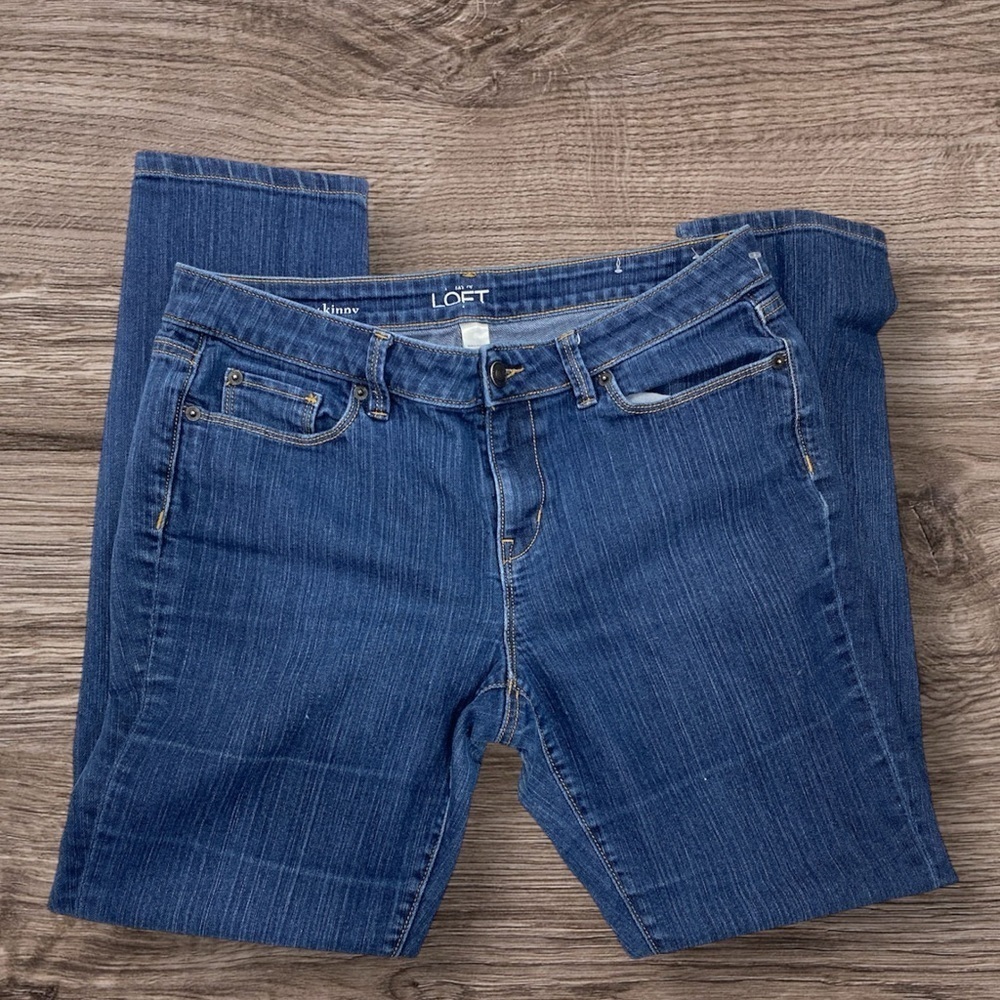 LOFT Modern Skinny Jeans Women’s Size 10 Blue Stretch Denim - Picture 3 of 5